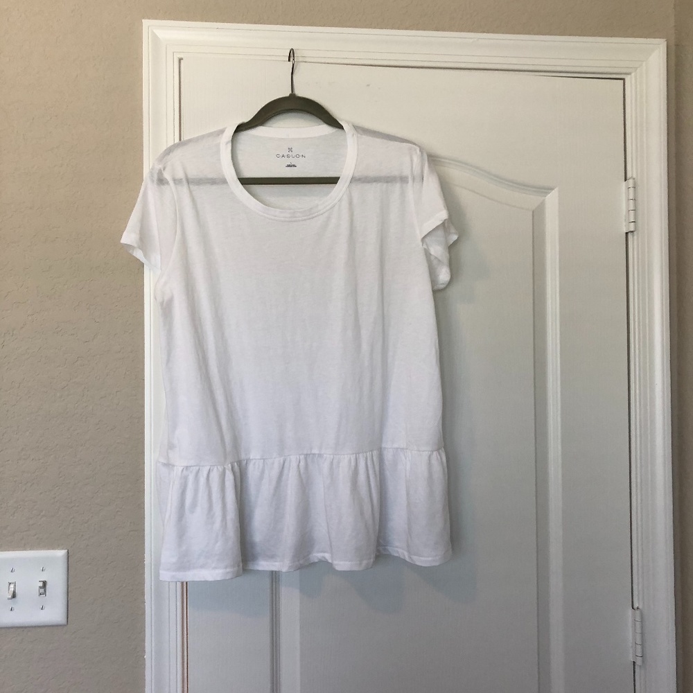 NWT Caslon Peplum T-Shirt sz LG